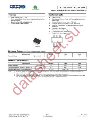 BZX84C4V3TS-7-F datasheet  